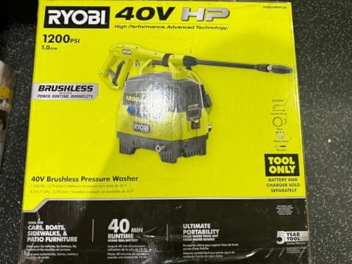 RYOBI 40V 1200 PSI 1.0 GPM Cordless Electric Cold Water Pressure Washer Tool ONLY RY40