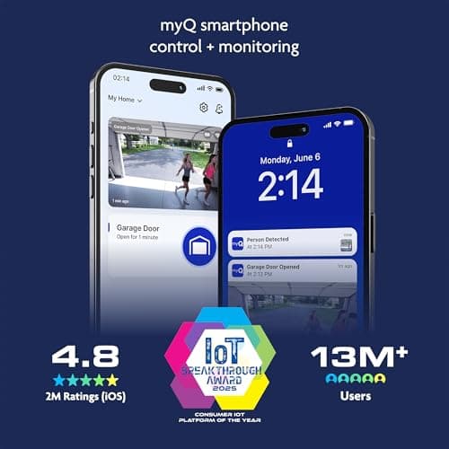 Chamberlain 3/4 HP Belt Drive Smart Garage Door Opener with Fixed Camera, Battery Backup, 2-Bulb Lighting, and myQ Connectivity 5