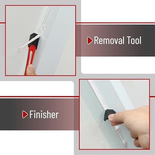 Bates- Caulking Gun Tool, 10:1 Thrust Ratio, Black & Red, 360° Rotating Plastic Barrel, Caulk Gun with Spout Cutter, Seal Puncture Tool, Built-in Scraper and Finishing Tool 5