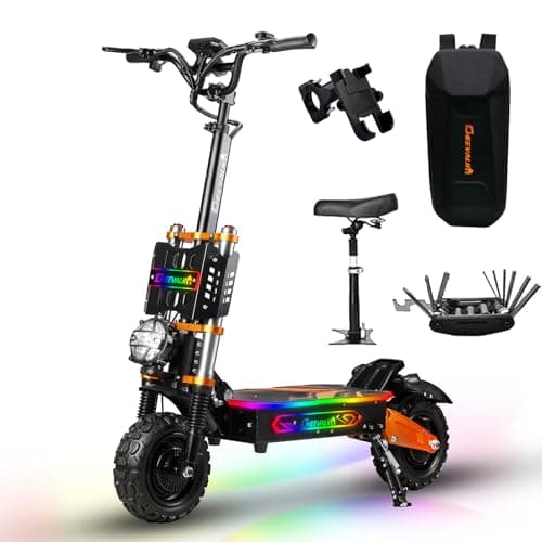 JAYSIMXIN Cheevalry S11pro Electric Scooter Adults,8000W Motor,55 mph Top Speed,with 11" All Terrain Tires,NFC,Smart Display,Dual Brake & Dual Suspension Commuting E-Scooter for Adults with Seat