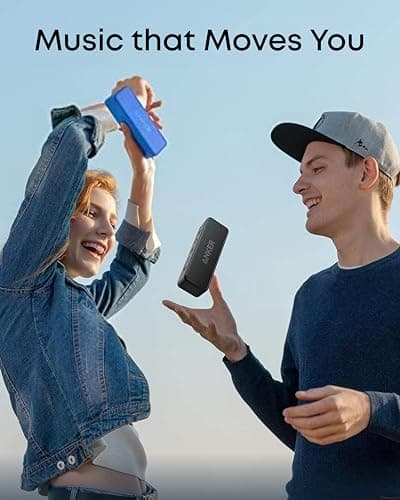 Anker Soundcore 2 Portable Bluetooth Speaker with Stereo Sound, Bluetooth 5, Bassup, IPX7 Waterproof, 24-Hour Playtime, Wireless, Speaker for Home, Outdoors, Travel - Blue 6