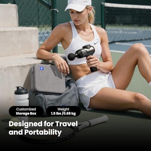 BOB AND BRAD C2 Massage Gun, FSA Eligible & HSA Approved Deep Tissue Percussion Massager Gun, Muscle Massager with 5 Speeds and 5 Heads, Electric Back Massagers for Professional Athletes Home Gym 8