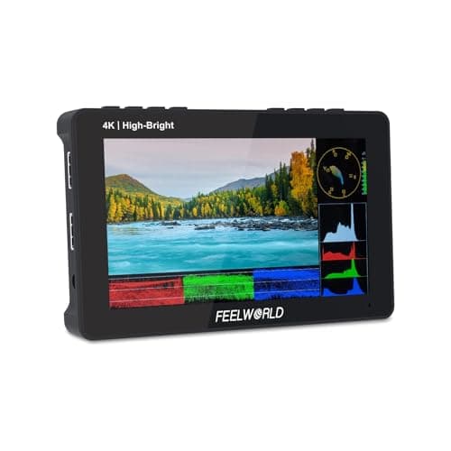 FEELWORLD F6 Pro +NP-F970 Battery, Charger, Storage Case kit, 5.5 Inch 4K HDMI Touch Screen On-Camera Monitor 1600nits High Bright FHD 1920x1080 Filed Monitor with F970 External Install and Power kit 9
