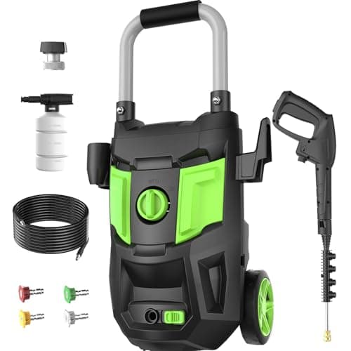 Pressure Washer 4500PSI 2.8GPM Power Washer with 4 Nozzles, Foam Cannon for Cleaning Cars, Driveways, Patios(Green)