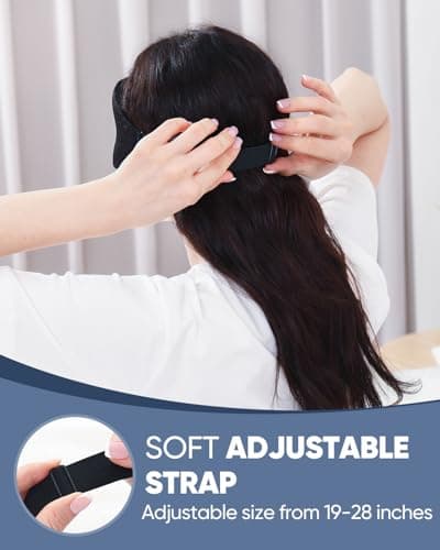 MZOO Luxury Sleep Eye Mask for Side Sleeper Men Women, Zero Eye Pressure 3D Sleeping Mask, Light Blocking Patented Design Night Blindfold, Soft Eye Shade Cover for Travel, Purple 6