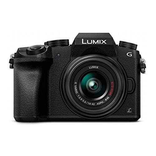 Panasonic LUMIX G7 4K Digital Camera, with 14-42mm Mega O.I.S. Lens, 16 Megapixel Mirrorless Camera, 3-Inch LCD, DMC-G7KK (Black)