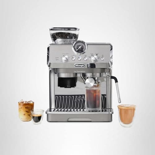 De'Longhi La Specialista Arte Evo Espresso Machine - Compact Cold Brew Coffee Maker with Grinder, Milk Steam Wand/Frother & Tamping Tools - Home Barista Kit for Lattes, Cappuccinos, Iced Coffee 11