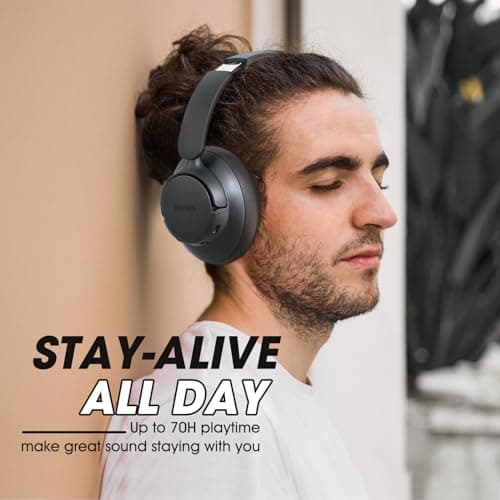 BERIBES Upgraded Hybrid Active Noise Cancelling Headphones with Transparent Modes,70H Playtime Bluetooth Headphones Wireless Bluetooth with Mic, Deep Bass,3.5MM Cable,Soft-Earpads,Fast Charging-Black 5