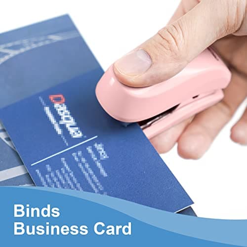 Deli Stapler, 20-50 Sheets Capacity with Staples and Staple Remover Set, Desk Stapler Office Staplers (Pink, 20 Sheet) 5
