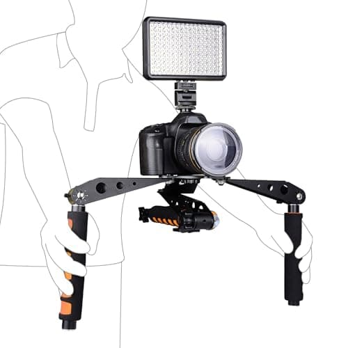 Universal Shoulder Rig Kit, Camera Shoulder Mount Kit for DSLR Video Camcorder Stabilizer with Adjustable Height Handle, Foldable, Aluminum Alloy Frame 8