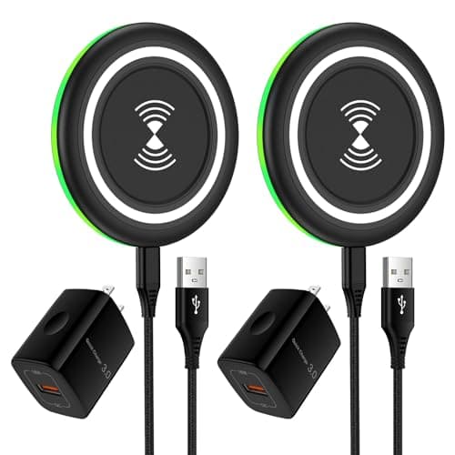 for Google Wireless Charger Compatible Google Pixel 10/10 Pro/10 Pro XL/9A/9/8/8A/8 Pro/7/6 Pro,2 Pack 15W Wireless Charger Android Fast Charging Pad for Samsung Galaxy S25 FE Z Fold 7 with Adapter