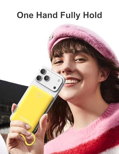 miisso 10000mAh Compatible with iPhone 15/16/17 and Android, Slim Portable Charger with Built in Cable, Power Bank Travel Charger External Battery Pack for Phone, 3 Output USB Type C Cord, Yellow 6