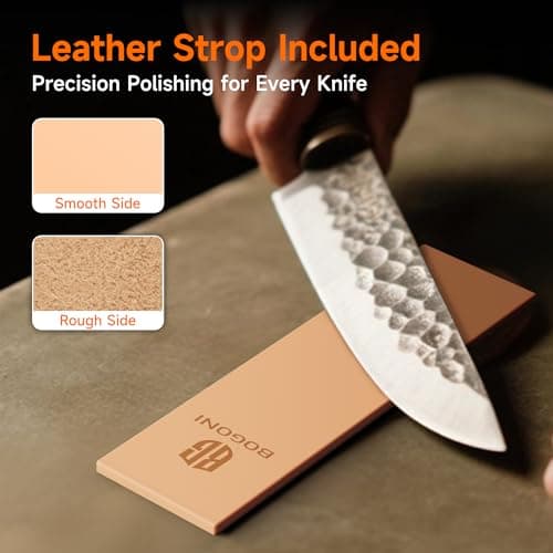 Rolling Knife Sharpener, Diamond & Ceramic Discs, 15° & 20° Magnetic Angles, Fast & Safe for Any Blade Hardness, Sharpening Kit for Kitchen & Pocket Knives, Razor-Sharp Edge, Leather Strop, Ideal Gift 7