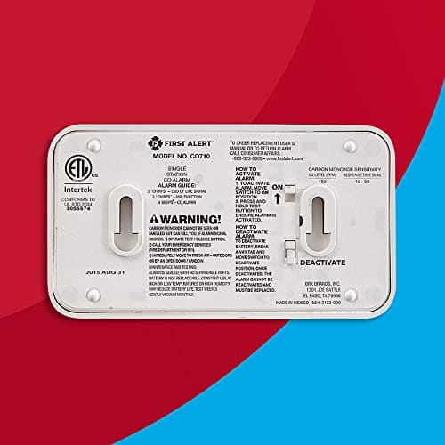 First Alert CO710 Carbon Monoxide Detector with 10-Year Battery and Digital Temperature Display , White 7