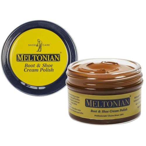 Meltonian Cream Shoe Polish - Boot Polish, Leather Shoe Polish Oil Based with Beeswax - Restores & Protects, 60+ Colors, Medium Brown