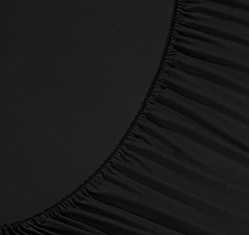 (6-Pack) Luxury Fitted Sheets! Premium Hotel Quality Elegant Comfort Wrinkle-Free 1500 Premier Hotel Quality 6-Pack Fitted Sheet with Storage Pockets on Sides, Twin/Twin XL Size, Black 6