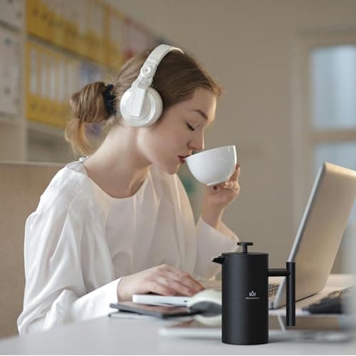 Miscedence French Press Coffee Maker, Double Wall Vacuum Insulated 304 Stainless Steel coffee press for Home, Camping and Office 5