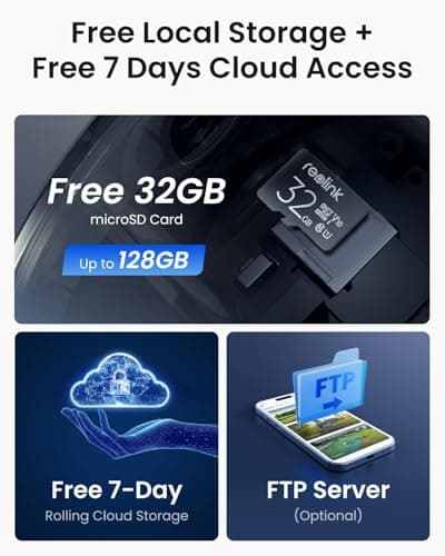 REOLINK 5MP 4G LTE Cellular Security Camera Outdoor, 360° Pan-Tilt, Sim+32GB SD Card Included, Wireless Solar Powered, Color Night Vision, Smart AI Detection, Go PT Plus+Solar Panel, Updated Version 7