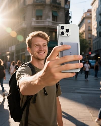 Baseus Picogo Magsafe Portable Charger, Qi2 15W 0.5" Ultra Slim 10000mAh Wireless Power Bank, 27W Fast Charging Magnetic Battery Pack with USB-C for iPhone 17 Pro Max/17 Pro/Air/16/15/14/13/12 9