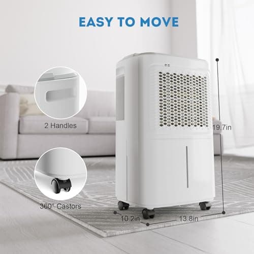 Dehumidifier for Basement, Home Dehumidifiers with Drain Hose for Large Room Bathroom, Auto Drain or Manual Drainage (31 pint) 8