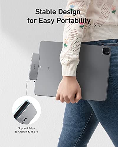 Anker USB C Hub for USB-C iPad, 541 USBC Hub (6-in-1) with 4K HDMI Port, Multi-Function USB Port, SD and microSD Card Slots, for iPad Pro 5th Gen/iPad Air 5th Gen/iPad mini 6th and Later (Gray) 7