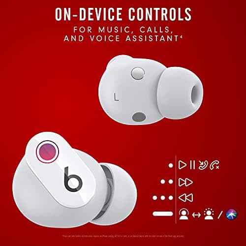 Beats Studio Buds – True Wireless Noise Cancelling Earbuds - White (Renewed) 8
