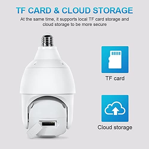 EVERSECU 2K 4MP Light Bulb Security Camera, Outdoor Waterproof, 360° View, 2.4G WiFi&Wireless, Motion Detection, Auto Tracking, 2 Way Audio, Color Night Vision, Siren Alarm 7