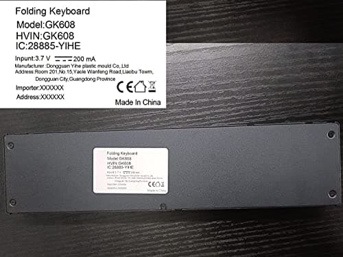 Geyes Foldable Bluetooth Keyboard Portable Folding Wireless Keyboard with Portable Pocket Size, Aluminum Alloy Housing for iPhone,iPad, Tablet,Laptops and Smartphones (Black) 8