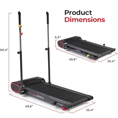 Sunny Health & Fitness Smart Slim Treadmill, Under Desk/Office, Walking Pad with Arm Exerciser Trekking Poles, Full Body Workout and Optional SunnyFit® App Enhanced Bluetooth Connectivity – SF-T723007 6