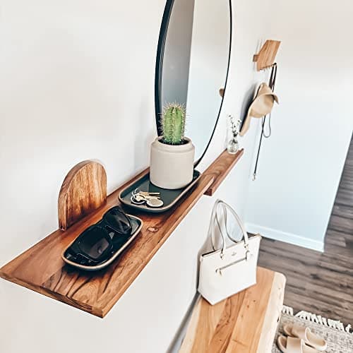 Mora Ceramic Decorative Tray - Rectangle 6.4in Dish for Jewelry, Perfume, Makeup, Accessories, Candle, in The Bathroom Vanity, Bedside, or Kitchen Counter. Cute Organizers - Black 7