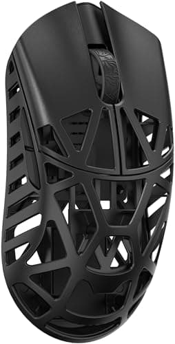 SMACKAPE WLMOUSE Beast X Mini Pro Ultra-Light 34g Magnesium Gaming Mouse, PAW3950 HS Sensor, 8K Polling Rate, 30000 DPI,OM & TTC Switches, Customizable Side Panels.(Black(OM Switch-Side Slits))