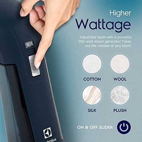 Electrolux Travel Compact Steamer, Mini Steamer & Iron for Clothes Travel Size, Portable Handheld Clothing & Garment Steamer Dry Steam, Portable 2 in 1 Fabric Wrinkle Remover with Fabric Brush (Blue) 6