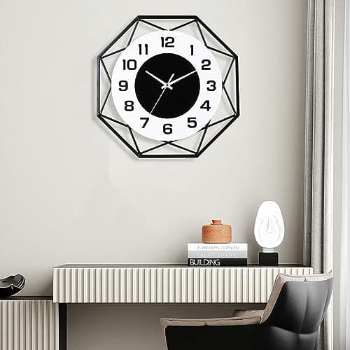 Dankeit 13-Inch Decorative Wall Clock - Silent Non-Ticking Quality Quartz, Battery Operated, Large for Living Room, Kitchen, Home, Bathroom, Bedroom Decor 6