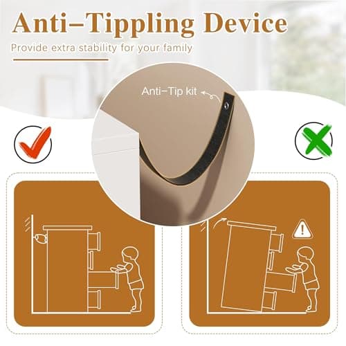 Shintenchi Dresser for Bedroom with 9 Drawers,Double Dresser & Chest of Drawers Wooden Organizer with Metal Handle, Storage TV Stand for Living Room,White 5