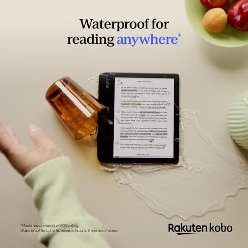 Kobo Libra Colour | eReader | 7” Glare-Free Colour E Ink Kaleido™ 3 Display | Dark Mode Option | Audiobooks | Waterproof | Black 7