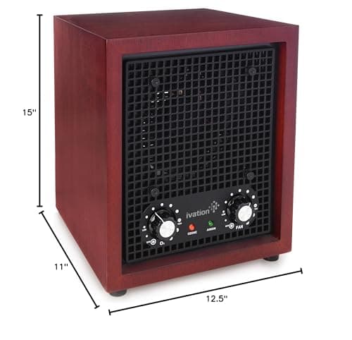 Ivation Ozone Generator Air Purifier, Ionizer & Deodorizer -Purifies Up to 3,500 Sq/Ft -Great for Dust, Pollen, Pets, Smoke & More Cherry 7