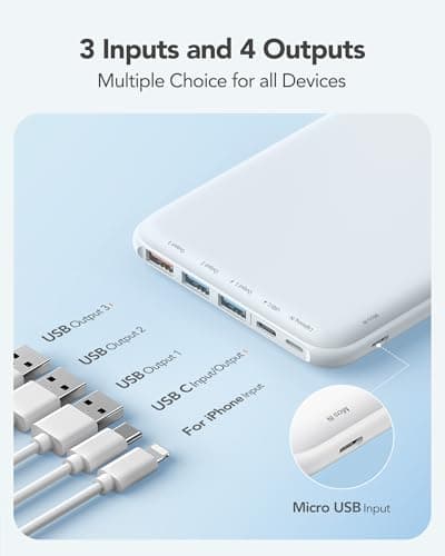 Charmast 26800mAh Slim Portable Charger Power Bank, 15W Fast Charging Battery Pack, Travel Essentials Compatible with iPhone 16/16 Pro/16 Pro Max, iPhone15/14/13/12 Series, iPad, Samsung etc 5