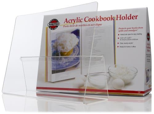 Norpro Acrylic CookBook / IPad / Tablet Holder, 9"D x 12.5"W x 3.25"H