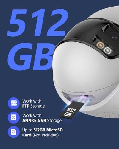 ANNKE FCD800 PoE Security Camera Outdoor with Dual Lens 180° Filed of View, 8MP IP Surveillance Camera Support Color Night Vision, Person/Vehicle Detection, Two-Way Talk, Built-in SD Card Slot 8