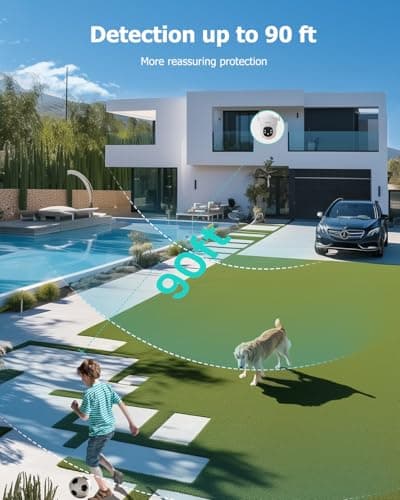 Rebluum AOV Security Camera, 24H Non-Stop Recording, 2K Security Cameras Wireless Outdoor, Cameras for Home Security with 360° PTZ, Solar-Powered, Auto Tracking, 512G Local Storage(Not Include) 6