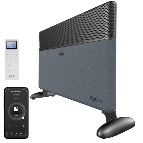 Ballu Convection Panel Space Heater,Whole Room Heater for Indoor Use Large Room with LED Display Remote,Wifi App,Portable Standing Wall Mount,Electric Heaters for Bedroom,Living room,Work with Alexa