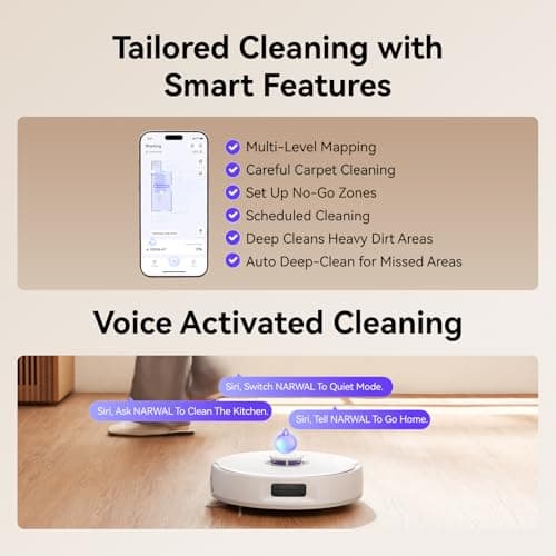 NARWAL Freo X10 Pro Robot Vacuum and Mop Combo, 11,000Pa Suction, DualFlow Tangle-Free System, MopExtend Edge Cleaning, Self-Emptying, Auto Mop Wash & Dry, LiDAR Navigation, for Pet Hair & Hard Floors 10