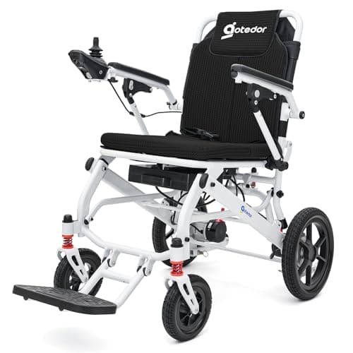 Aotedor Electric Wheelchairs for Adults,22 Miles Long Travel Range with 2 Lithium Batteries All Terrain Power Wheelchair,Ultra Lightweight 39Lbs Folding Compact Motorized Wheelchair,Airline Approved