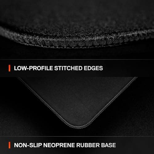 SteelSeries QcK XL Performance Balance Gaming Mouse Pad - Extra Density for Smooth Glide - Flat Stitched Hems - Non-Slip Neoprene Rubber Base - 900 x 400mm - FPS, MOBA, RTS, MMO 7