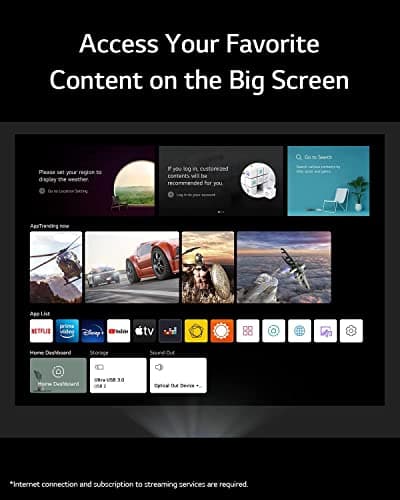 LG CineBeam 4K UHD Laser UST Home Cinema Projector 9