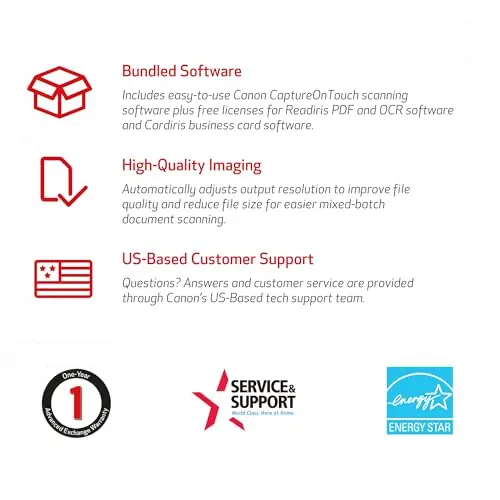 Canon imageFORMULA R40 - Office Document Scanner, Windows and Mac, Duplex Scanning, Easy Setup, Scans a Wide Variety of Documents, Scans to Cloud 6