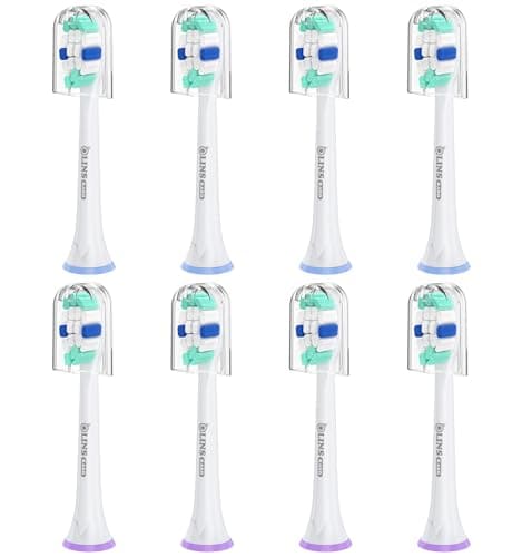 OLINS KAKO Replacement Brush Heads for Philips Sonicare Toothbrush Handles Toothbrush Heads for Sonicare (Pack of 8)