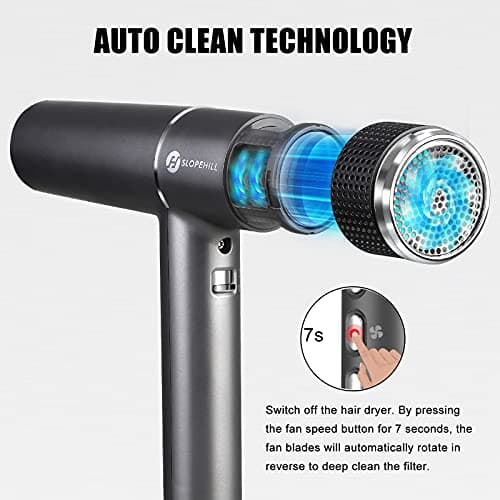 slopehill Hair Dryer with Unique Brushless Motor | Intelligent Fault Diagnosis | Innovative Microfilter | Oxy Active Technology | Led Display (Grey) 5