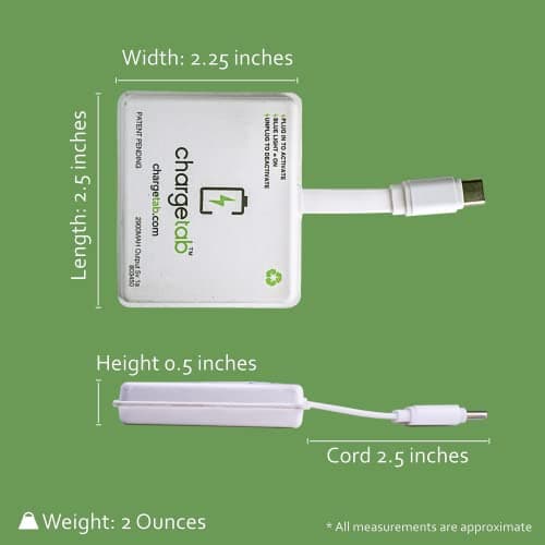 ChargeTab Emergency Portable USB-C Charger – Pre-Charged 3000mAh, Slim & Light, Up to 2-Year Shelf, Compatible w/iPhone 15/16 & Android USB-C Devices (10 Pack) 8