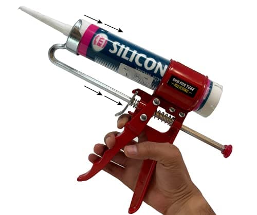 Caulk Compact 11” Caulking Gun - Anti Drip Extreme-Duty New and Innovative Design Lightweight Metal Frame-for the Smallest to Largest Jobs Compact-Design Just 11 Inches0.65 lbs